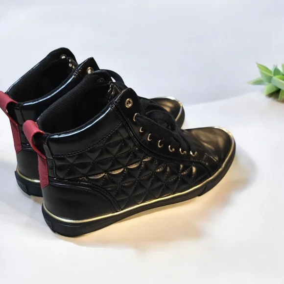 GUESS Men's Melo Hi Top Sneakers Black size 9 - Picture 2 of 6